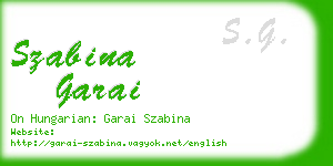 szabina garai business card